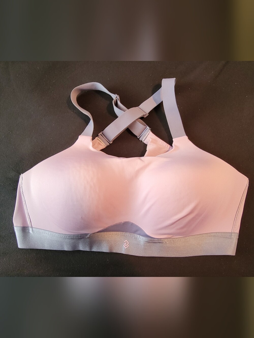 ThirdLove Pink Seamless Sports Bra with Lavender Trim